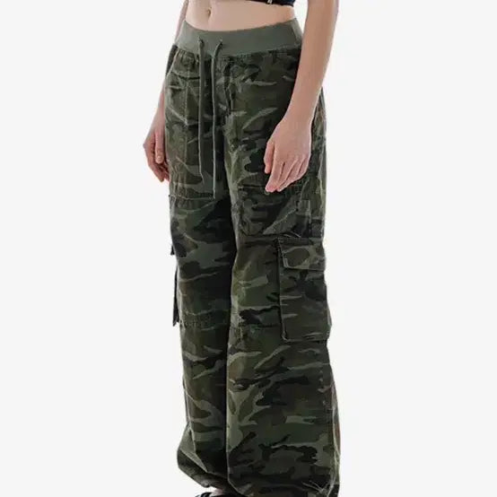 [BUNJANG] Ripstop Bending Cargo Pants (Camo) / 립스탑 밴딩 카고 팬츠 (카모)