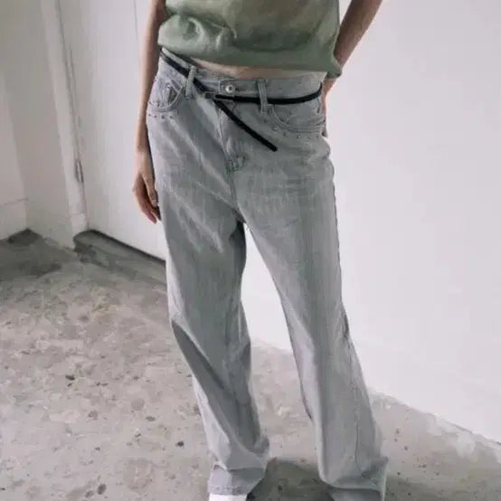[BUNJANG] Better Gray Denim Pants S / 베러 스터드 그레이 데님 팬츠 S