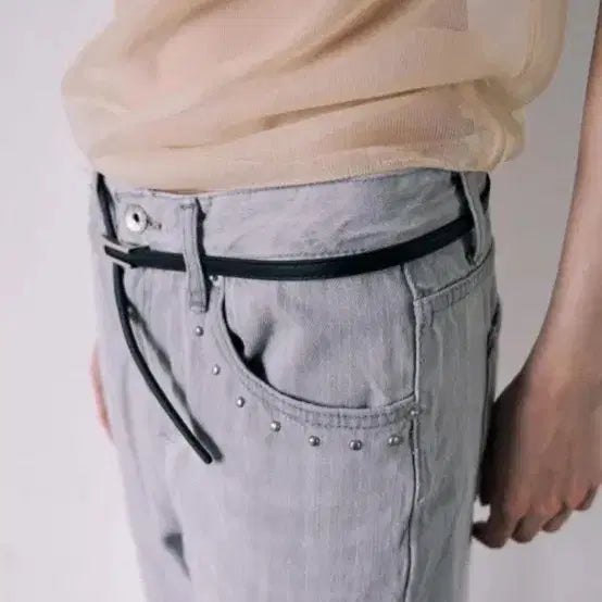 [BUNJANG] Better Gray Denim Pants S / 베러 스터드 그레이 데님 팬츠 S
