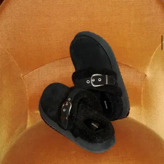 [BUNJANG] KHZHO 벨크로 퍼 뮬 블랙 250 / KHZHO 벨크로 퍼 뮬 블랙 250