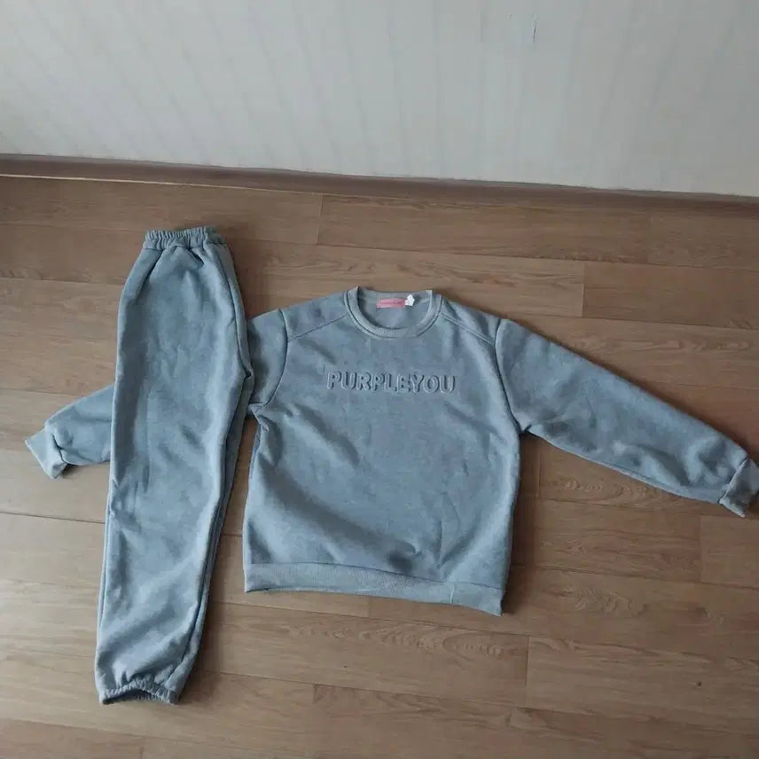 [BUNJANG] PURPLE YOU Gray Training Suit Set / PURPLE YOU 회색 트레이닝복 세트