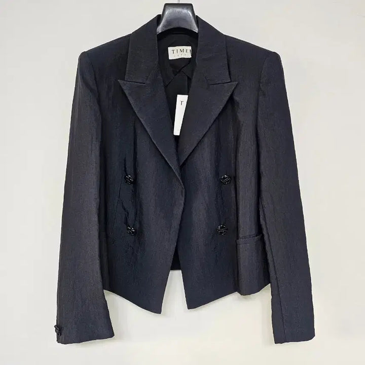 [BUNJANG] Time Peaked Collar Crop Jacket / 타임 피크드 칼라 크롭재킷