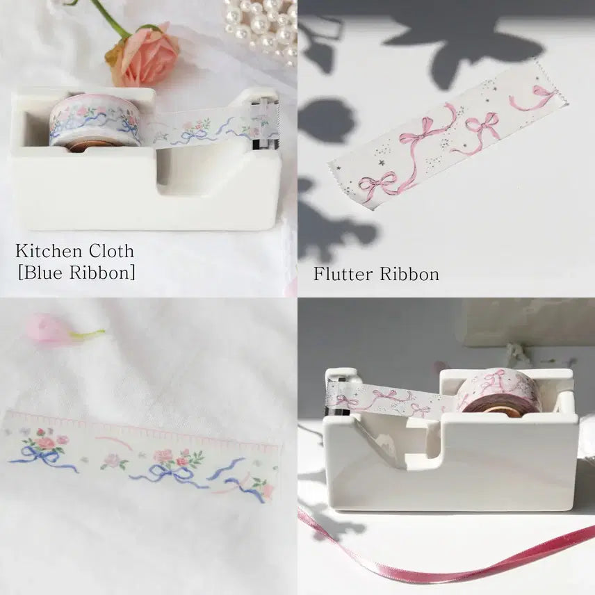 [BUNJANG] [Boki] Ribbon Masking Tape Set / [보키] 리본 마테 2종 세트 / 소분 마테띵