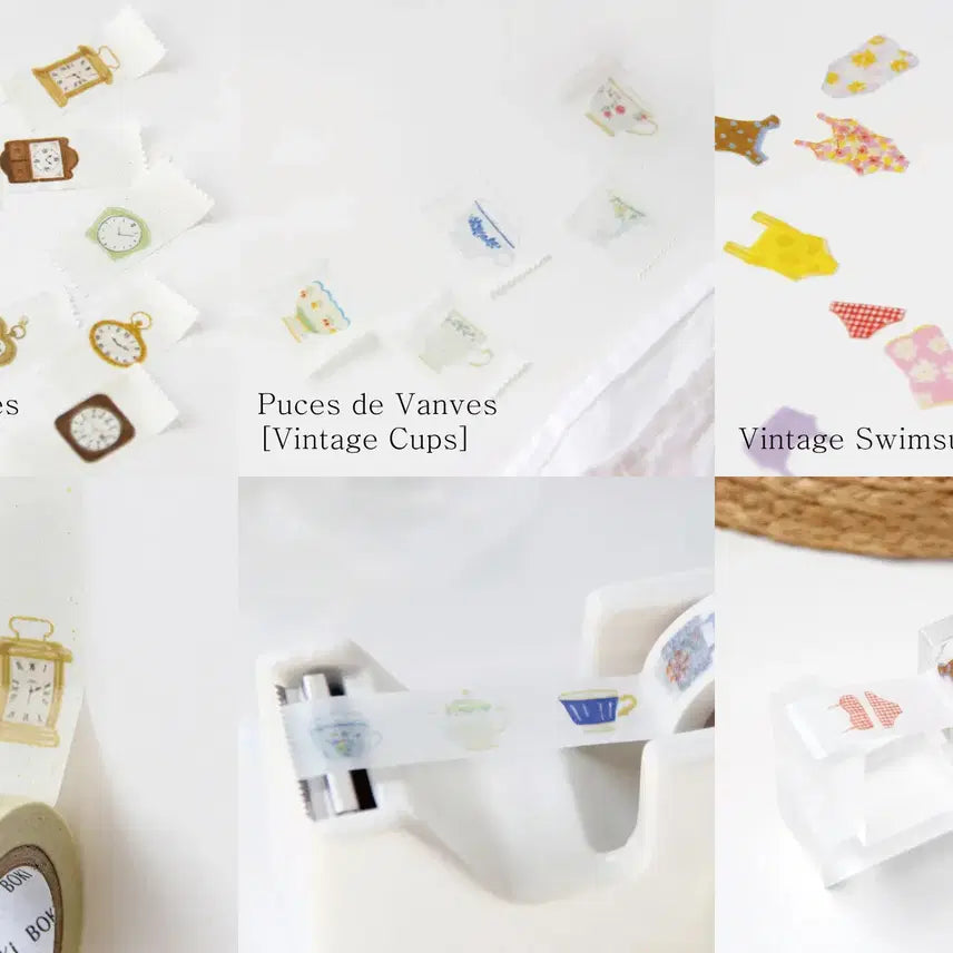 [BUNJANG] Boky Object Washi Tape Set / [보키] 사물 마테 3종 세트 / 소분 마테띵