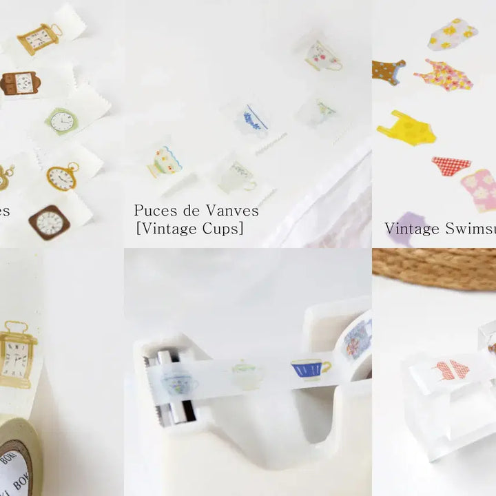 [BUNJANG] Boky Object Washi Tape Set / [보키] 사물 마테 3종 세트 / 소분 마테띵