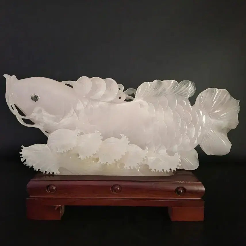 [BUNJANG] Chinese Ceramic Dragon Statue / 옥 어룡 높이17.5cm 폭40cm 중국도자기