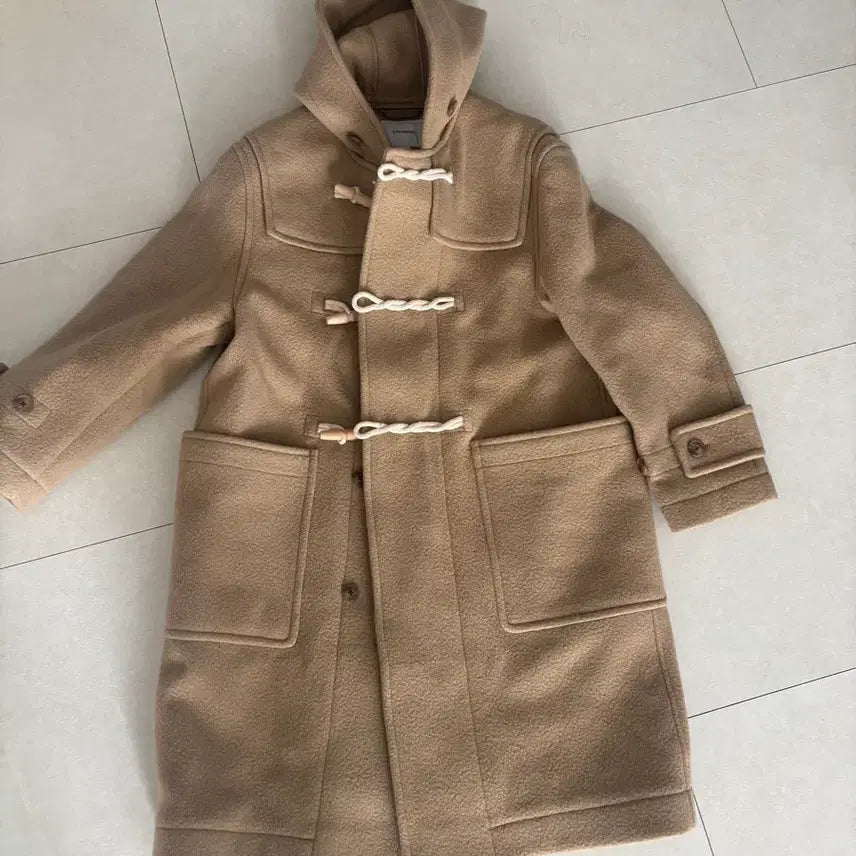 [BUNJANG] Covernat Beige Duffle Coat / 커버낫 베이지색 더플코트