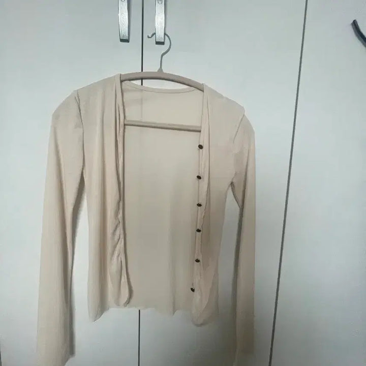 [BUNJANG] Cardigan & Short Sleeve Ribbed Set / 가디건 +반팔 세트