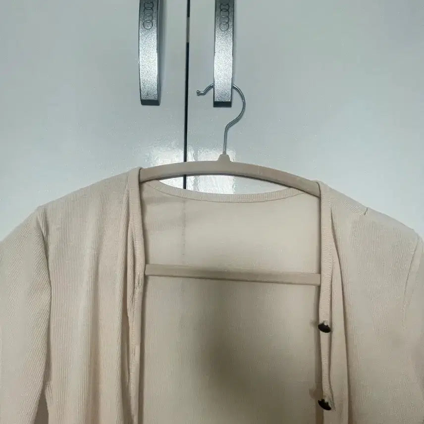 [BUNJANG] Cardigan & Short Sleeve Ribbed Set / 가디건 +반팔 세트