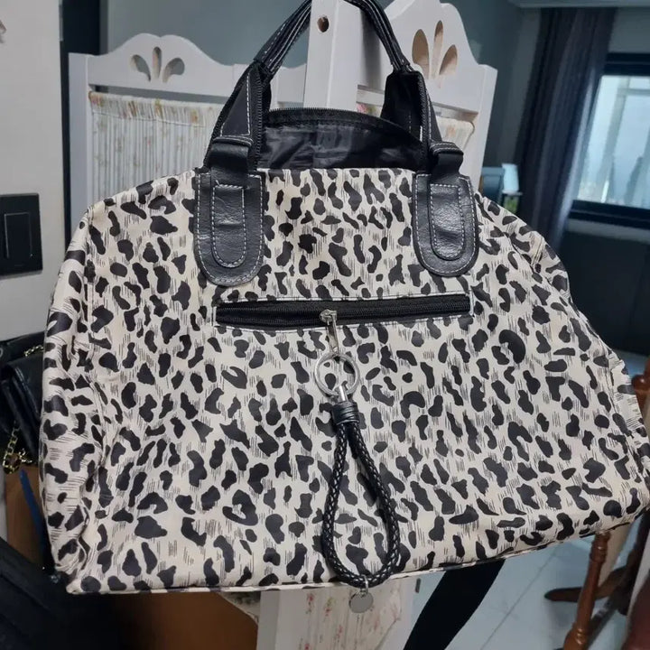 [BUNJANG] Leopard Pattern Tote & Shoulder Bag / 레오파드 패턴 토트백 & 숄더백 37센치 30센치 폭20센치