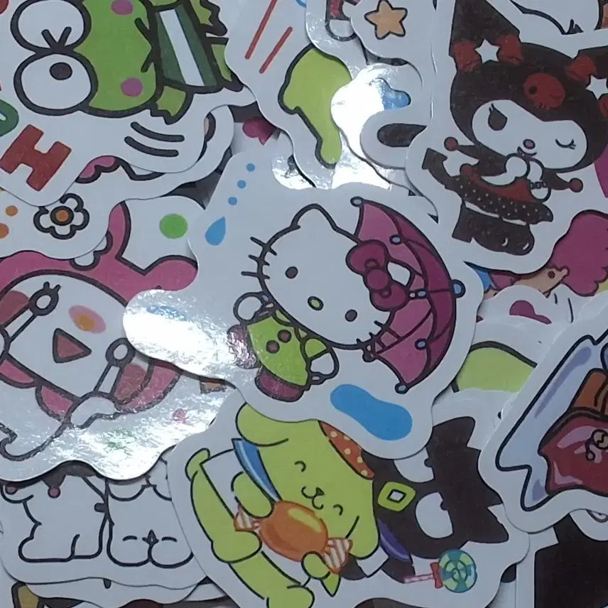 [BUNJANG] Assorted Sticker Bundle Set / 처분))다꾸 스티커 대량 랜박[산리오 스티커 많음]
