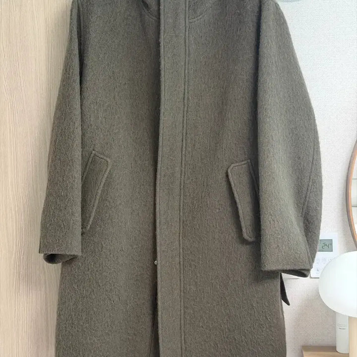 [BUNJANG] Auralee Brushed Alpaca Wool Melton Hooded Coat / 오라리 브러시드 알파카 울 멜튼 후드 코트
