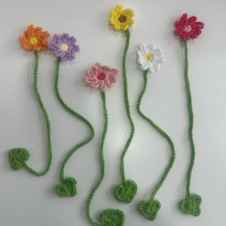 [BUNJANG] Handmade Crochet Flower Bookmark / 핸드메이드 뜨개 꽃 책갈피
