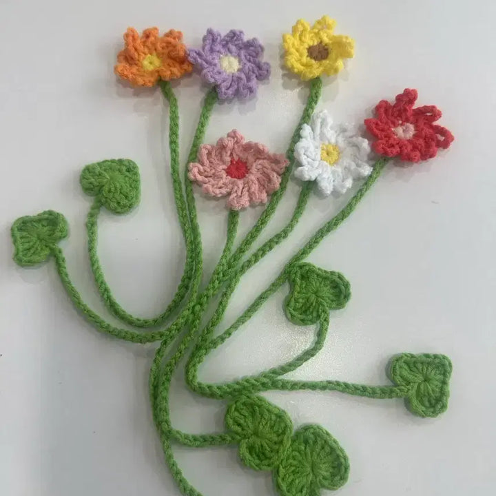 [BUNJANG] Handmade Crochet Flower Bookmark / 핸드메이드 뜨개 꽃 책갈피