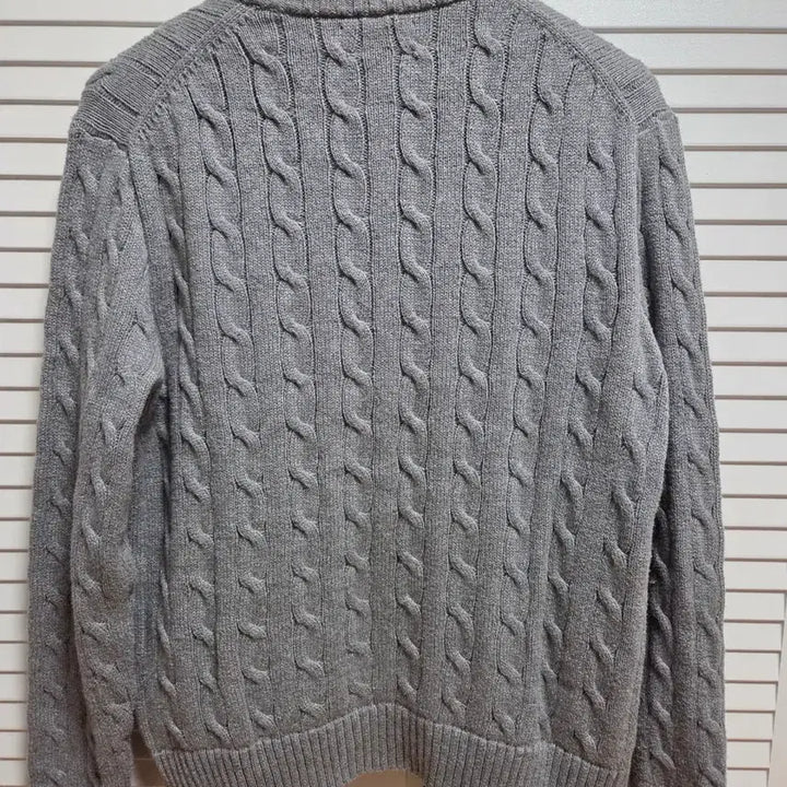 [BUNJANG] Polo Cable Knit Full Zip Sweater / 폴로 케이블 니트 풀 지퍼 스웨터 m