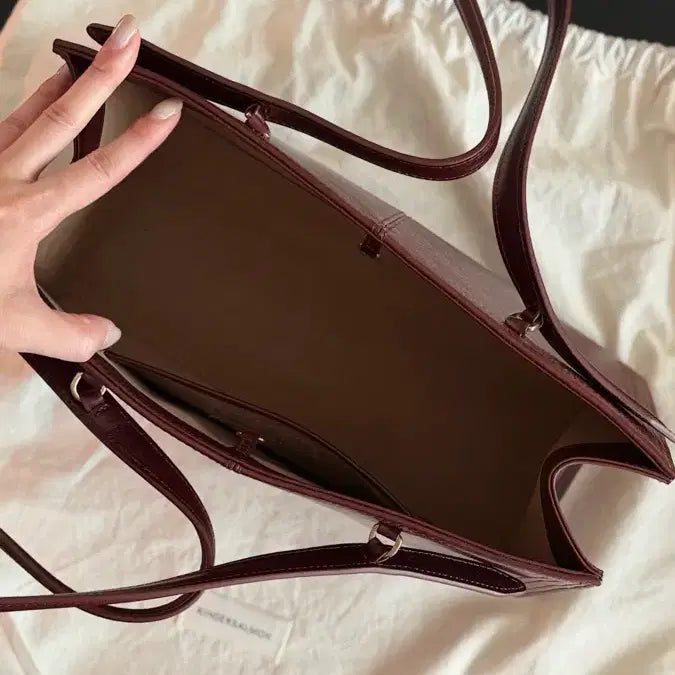 [BUNJANG] Kindersalmon Burgundy Leather Shoulder Bag / 킨더살몬 버건디 가죽 숄더백 (가격제안가능)