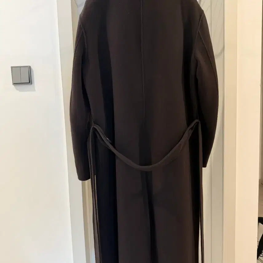 [BUNJANG] ZIG Fortex Cashmere Brown Robe Coat / 지이크 FORTEX 핸드메이드 캐시미어  브라운 로브 코트 100