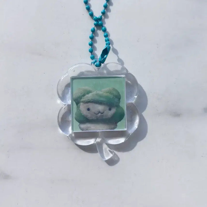 [BUNJANG] Clayencee Clover Acrylic Keyring / clayencee 작가님 인형 사진 네잎클로버 아크릴 키링