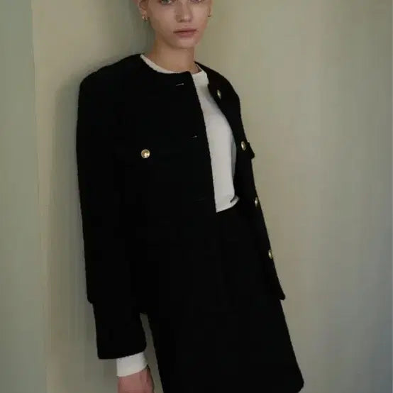 [BUNJANG] Step Around Alpaca Boucle Jacket and Skirt Set / 스텝어라운드 알파카 부클 자켓 스커트 셋업