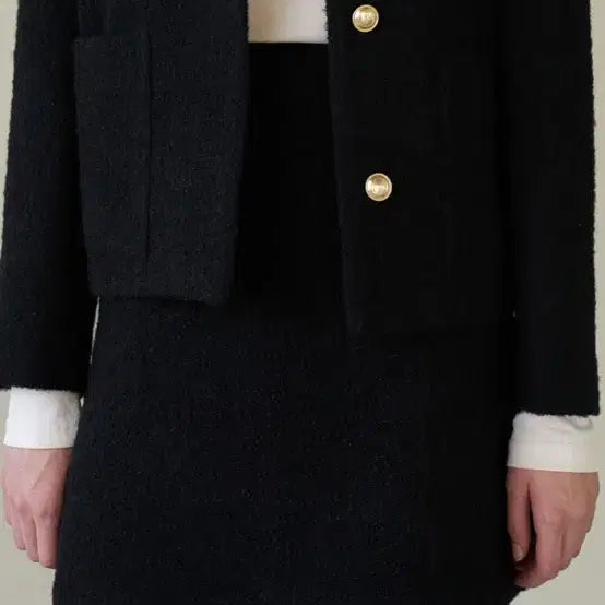 [BUNJANG] Step Around Alpaca Boucle Jacket and Skirt Set / 스텝어라운드 알파카 부클 자켓 스커트 셋업