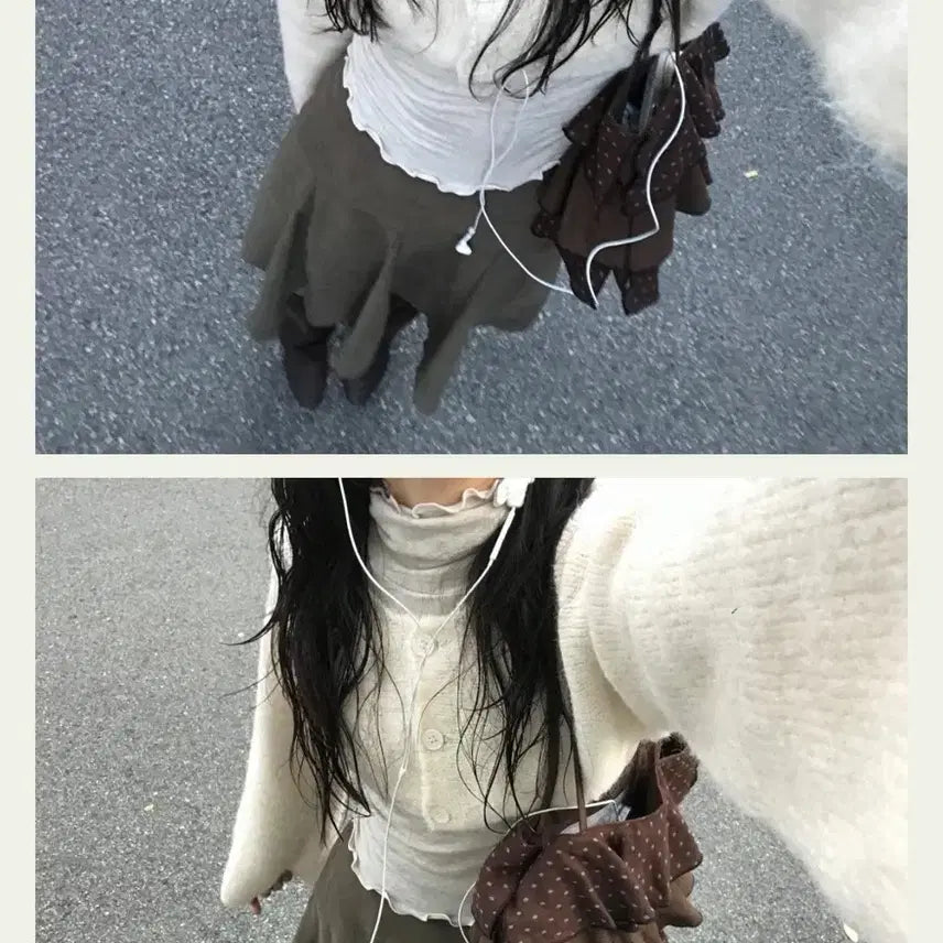 [BUNJANG] Sizzle Midi Skirt Khaki / 시즐 미디 스커트 카키