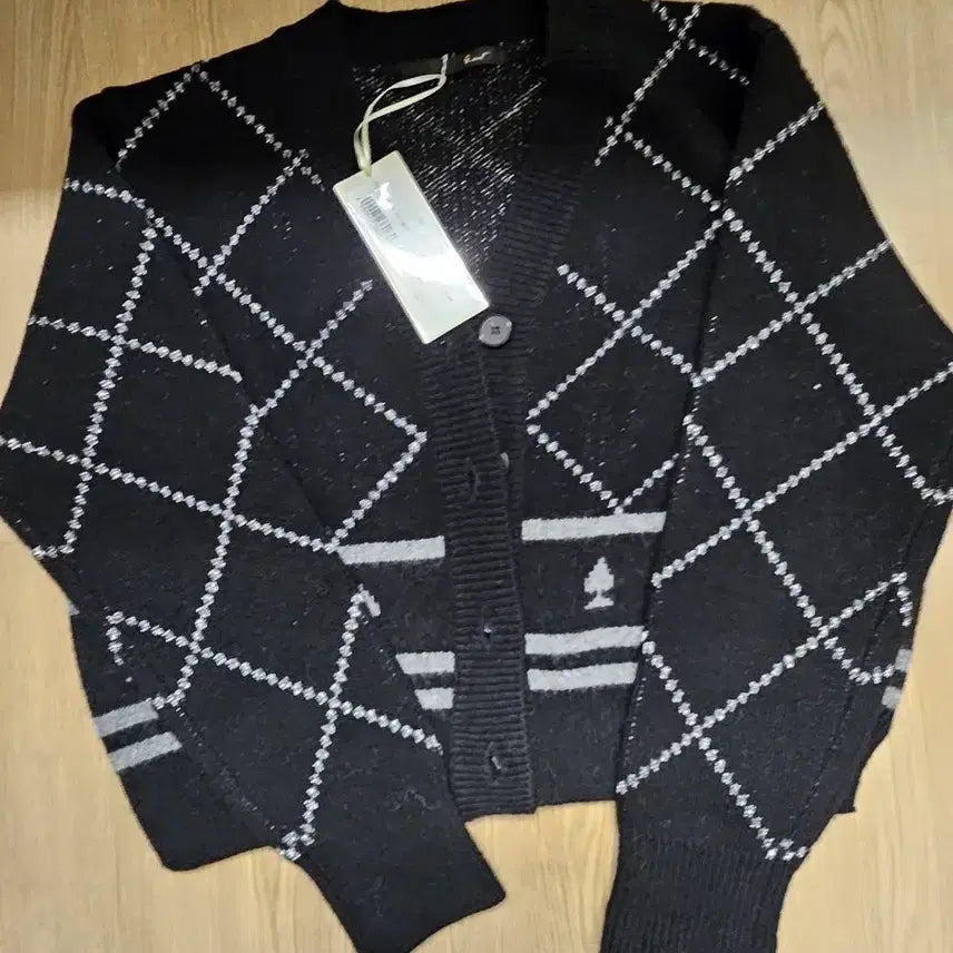 [BUNJANG] ZICOT Argyle Knit Cardigan / 지컷 니트 가디건