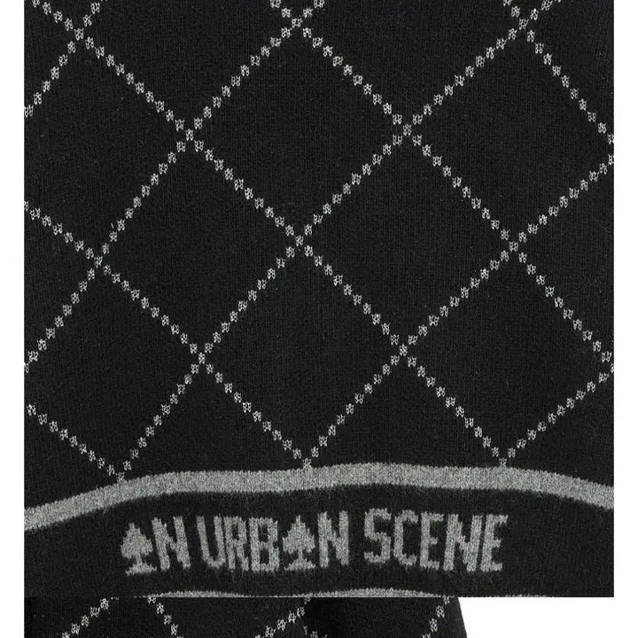 [BUNJANG] ZICOT Argyle Knit Cardigan / 지컷 니트 가디건