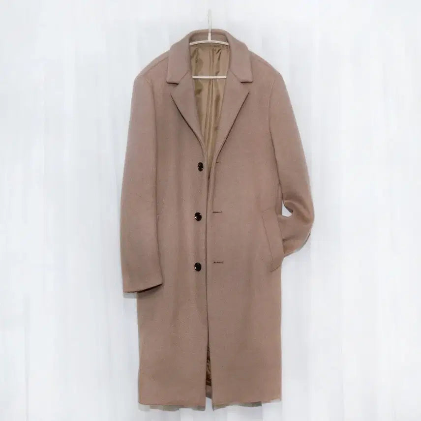 [BUNJANG] Concepts1one Honey Brown Wool Cashmere Classic Single Long Coat (M) / 컨셉원 울캐시미어 허니 브라운 클래식 싱글 롱코트 (M / 95-100)