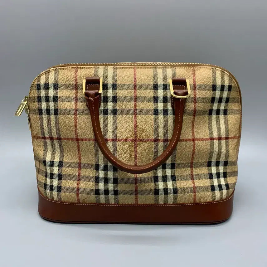 [BUNJANG] Burberry Check Leather Shoulder Handbag / 257001302 버버리 체크 레더 숄더 핸드백 2way