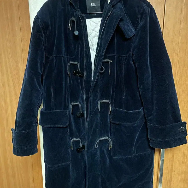 [BUNJANG] ZIO SONGZIO Navy Corduroy Duffle Coat / ZIO SONGZIO 네이비 코듀로이 떡볶이 코트