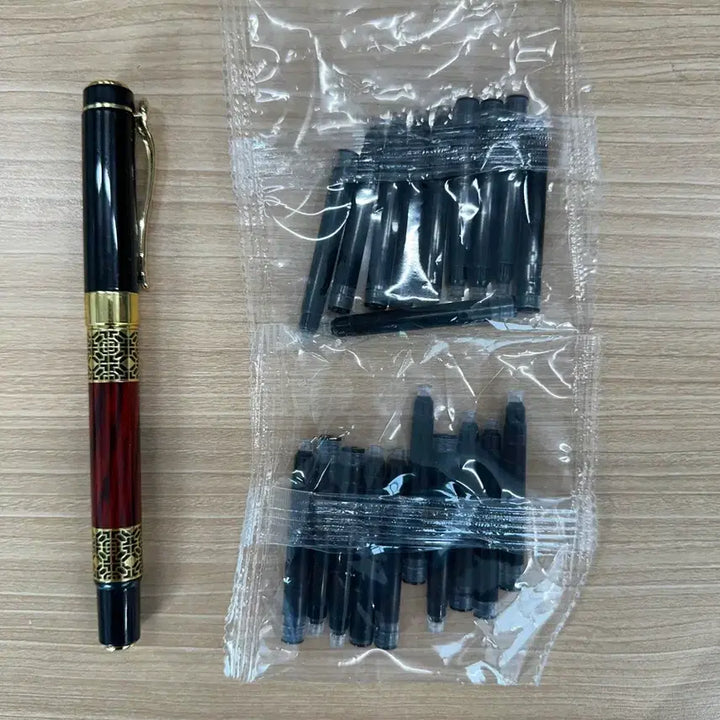 [BUNJANG] Fountain Pen with 20 Refill Ink Cartridges (Sealed) / 필사용 만년필 +리필잉크20개 (새상품)