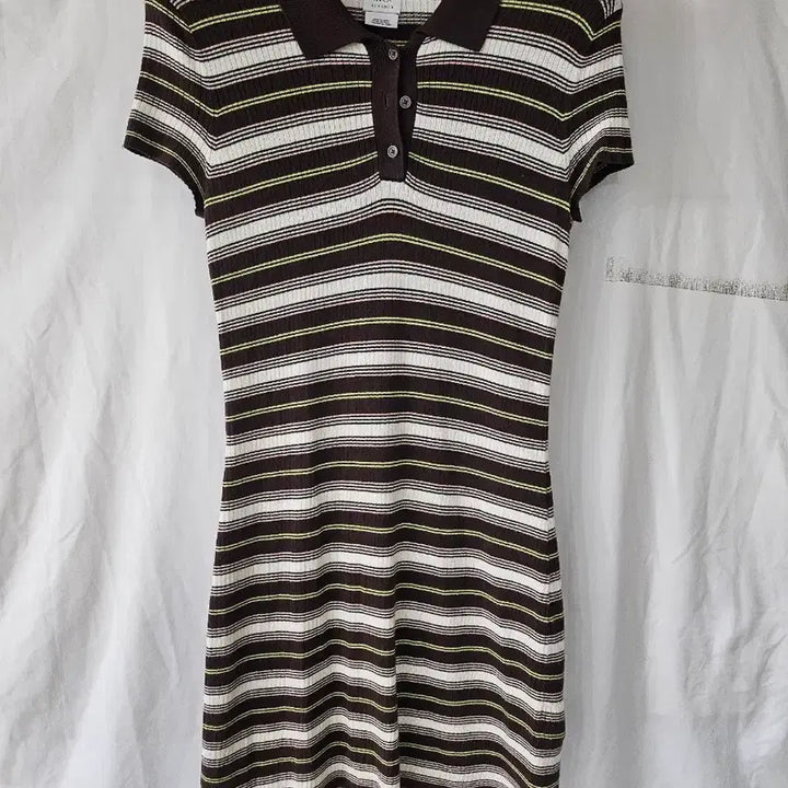 [BUNJANG] RVCA Stripe Collar Knit Dress S / RVCA 스트라이프 카라 니트 원피스 S