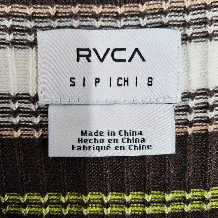 [BUNJANG] RVCA Stripe Collar Knit Dress S / RVCA 스트라이프 카라 니트 원피스 S