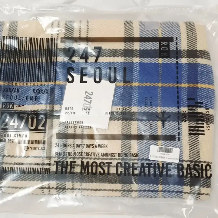 [BUNJANG] 247 SEOUL Classic Plaid Muffler / 미개봉 247서울 클래식 플레이드 머플러