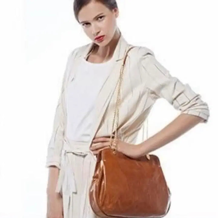 [BUNJANG] Lancaster Ines Vegetable Leather Bag - Medium / [새상품급] 랑카스터 이네 베지터블 레더백 미디엄