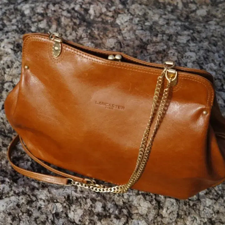 [BUNJANG] Lancaster Ines Vegetable Leather Bag - Medium / [새상품급] 랑카스터 이네 베지터블 레더백 미디엄