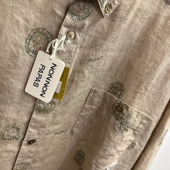 [BUNJANG] PAPAS Linen Shirt LL / PAPAS (Made in Japan) 린넨 셔츠 새상품 LL