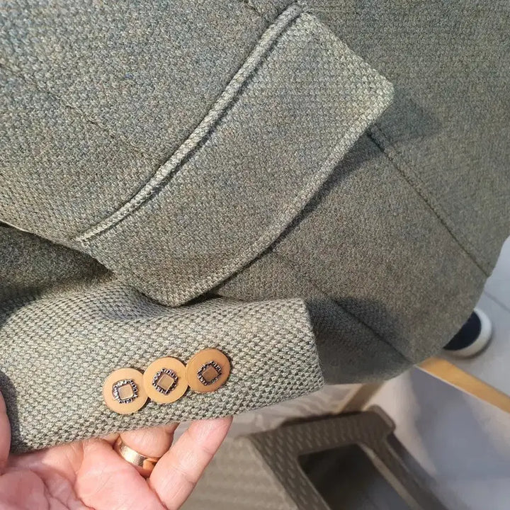 [BUNJANG] Madam Elegance Wool Tweed Quilted Jacket (Size 88) / [A급/울100] 마담엘레강스 퀼팅 텍스처 울 자켓 (88사이즈)