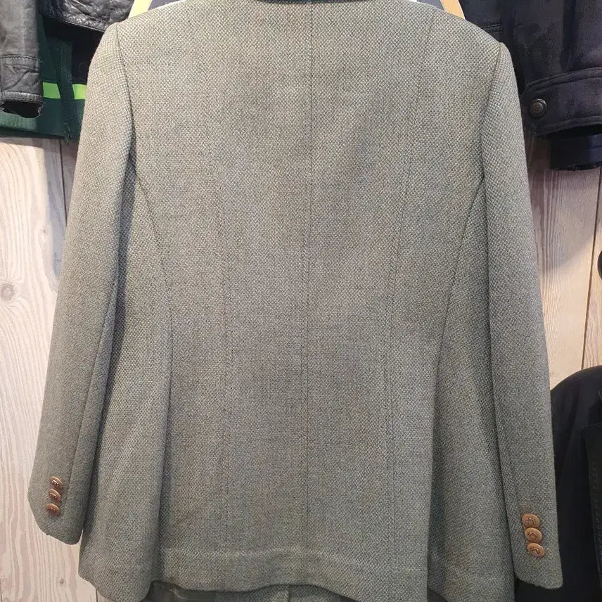 [BUNJANG] Madam Elegance Wool Tweed Quilted Jacket (Size 88) / [A급/울100] 마담엘레강스 퀼팅 텍스처 울 자켓 (88사이즈)