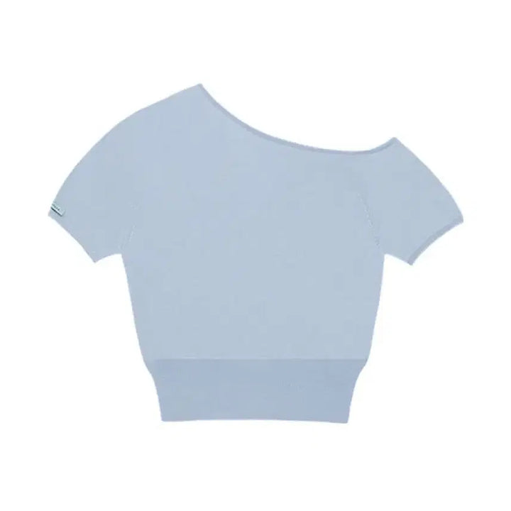 [BUNJANG] InstantFunk Half Sleeve One Shoulder Knit Top / 인스턴트펑크 하프슬리브원숄더니트 블루