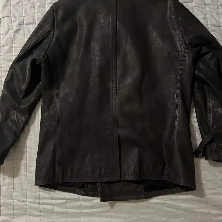 [BUNJANG] RRL Buffalo Leather Pea Coat / rrl 버팔로 가죽 피코트