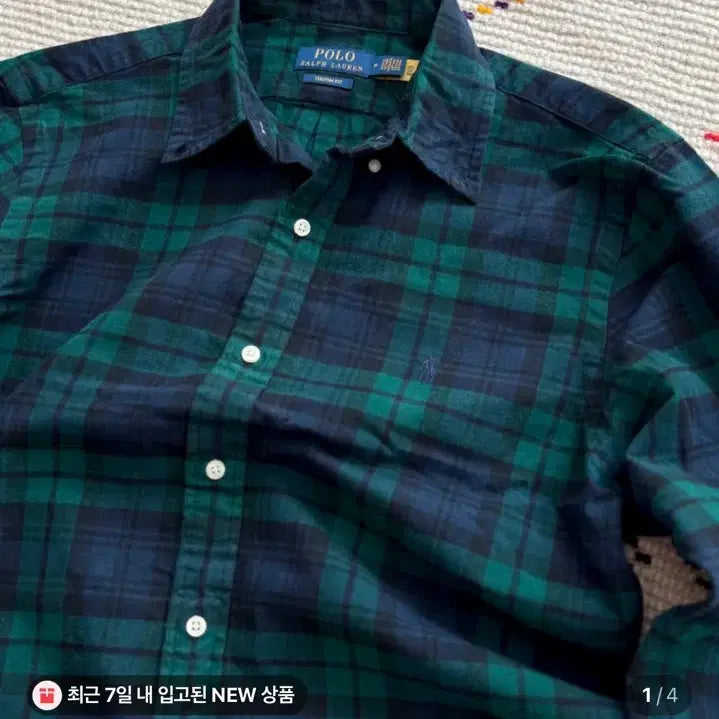 [BUNJANG] Shirt M Size / 폴로 체크패턴 셔츠 M Size