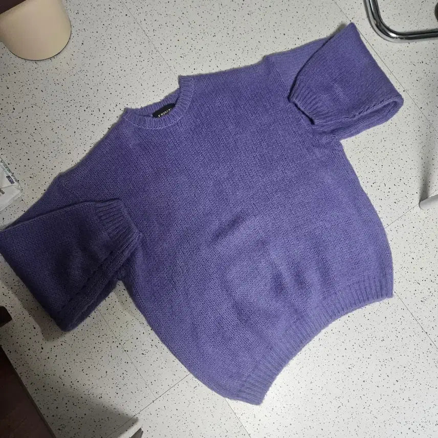 [BUNJANG] Loose Fit Volume Knit Sweater / 퍼플 롱 루즈오버핏 볼륨니트