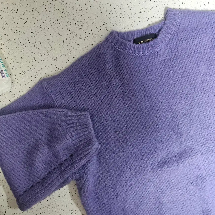 [BUNJANG] Loose Fit Volume Knit Sweater / 퍼플 롱 루즈오버핏 볼륨니트