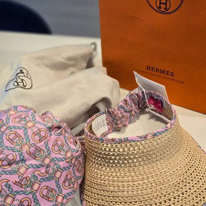 [BUNJANG] HERMES Raffia Hat Visor Sun Cap / <택달린 새상품> 에르메스 HERMES 라피아햇 바이저 선캡