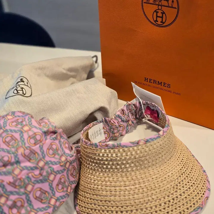 [BUNJANG] HERMES Raffia Hat Visor Sun Cap / <택달린 새상품> 에르메스 HERMES 라피아햇 바이저 선캡