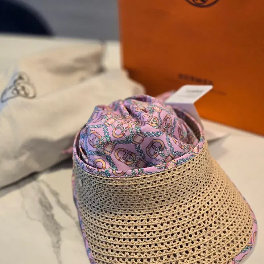 [BUNJANG] HERMES Raffia Hat Visor Sun Cap / <택달린 새상품> 에르메스 HERMES 라피아햇 바이저 선캡