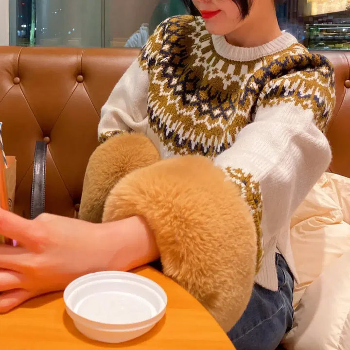 [BUNJANG] ZARA Knit Sweater / 자라 소매 퍼 니트