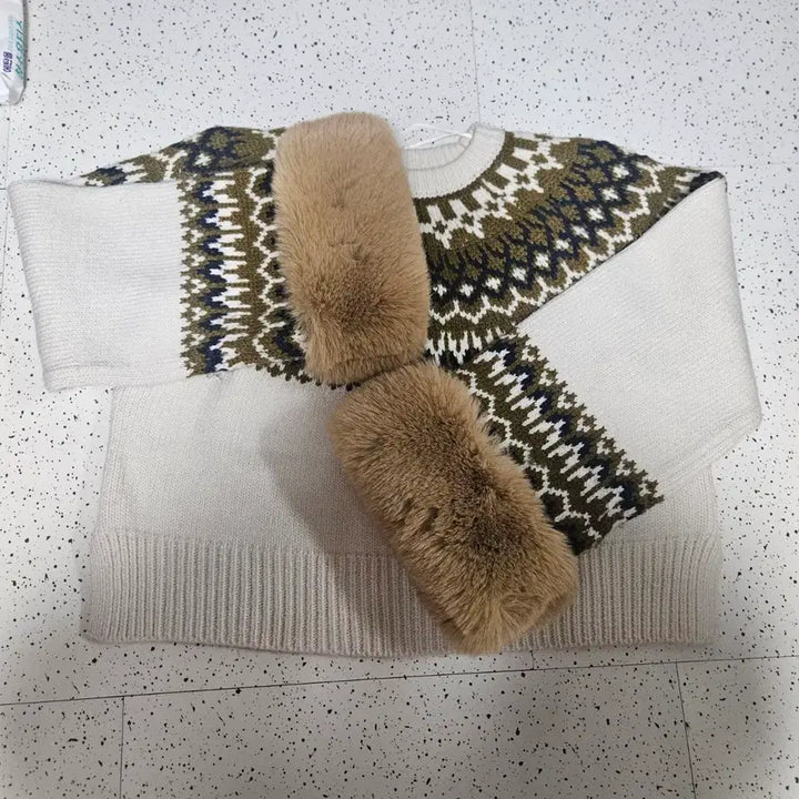[BUNJANG] ZARA Knit Sweater / 자라 소매 퍼 니트