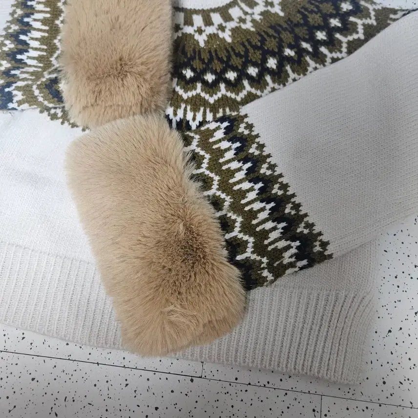 [BUNJANG] ZARA Knit Sweater / 자라 소매 퍼 니트